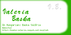valeria baska business card