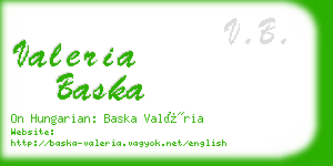 valeria baska business card